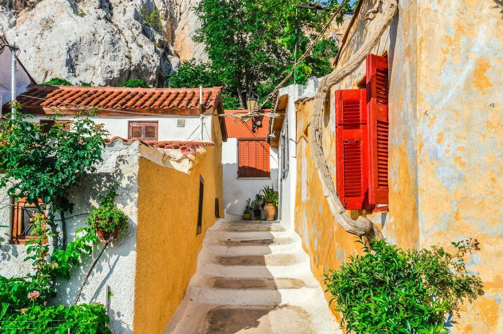 Una strada di Plaka ad Atene