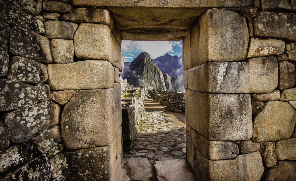 In the ruins of Machu Picchu