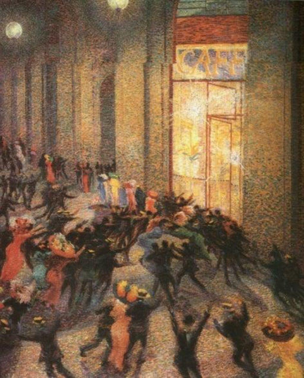 Fighting in the Gallery, Umberto Boccioni.