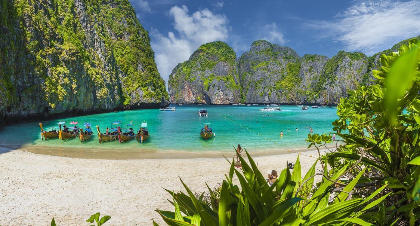 Maya Bay nelle isole di Phi Phi, Thailandia.