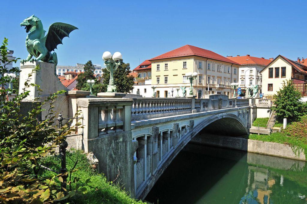 The Dragon Bridge, designed in Art Nouveau