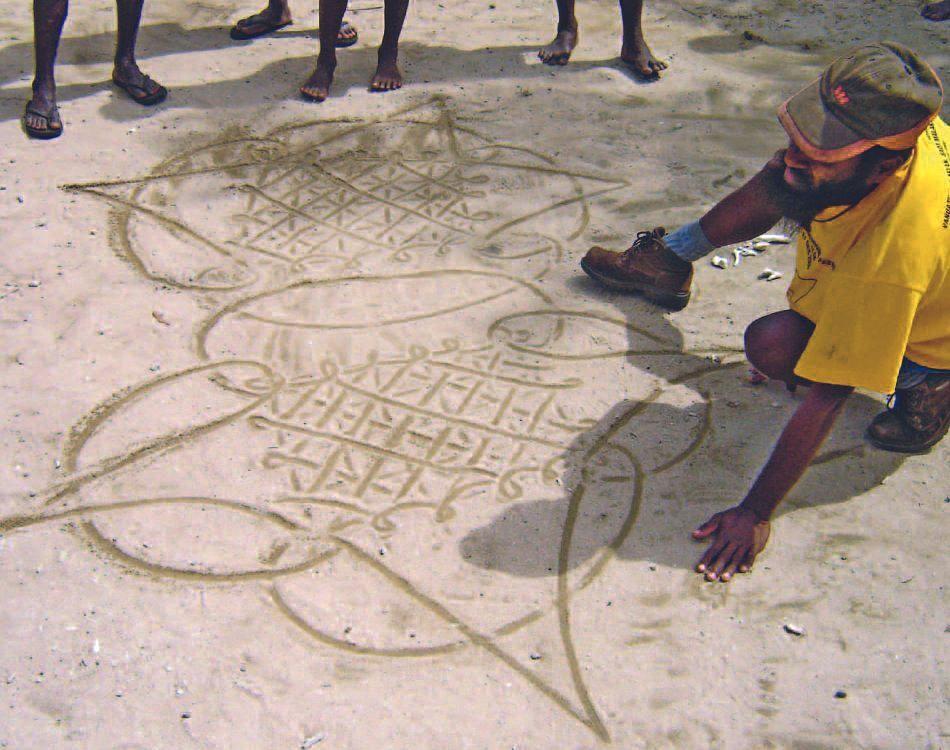 I disegni sulla sabbia di Vanuatu.