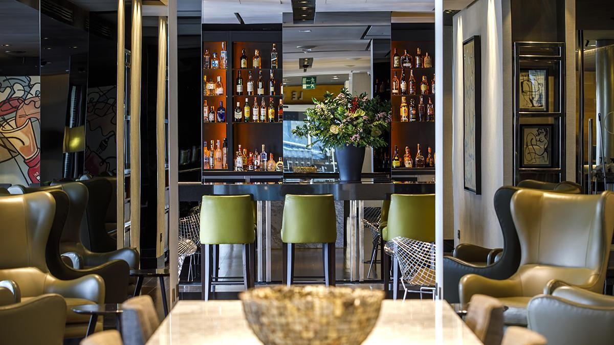 The Sixty One bar, featuring a curated selection of premium spirits