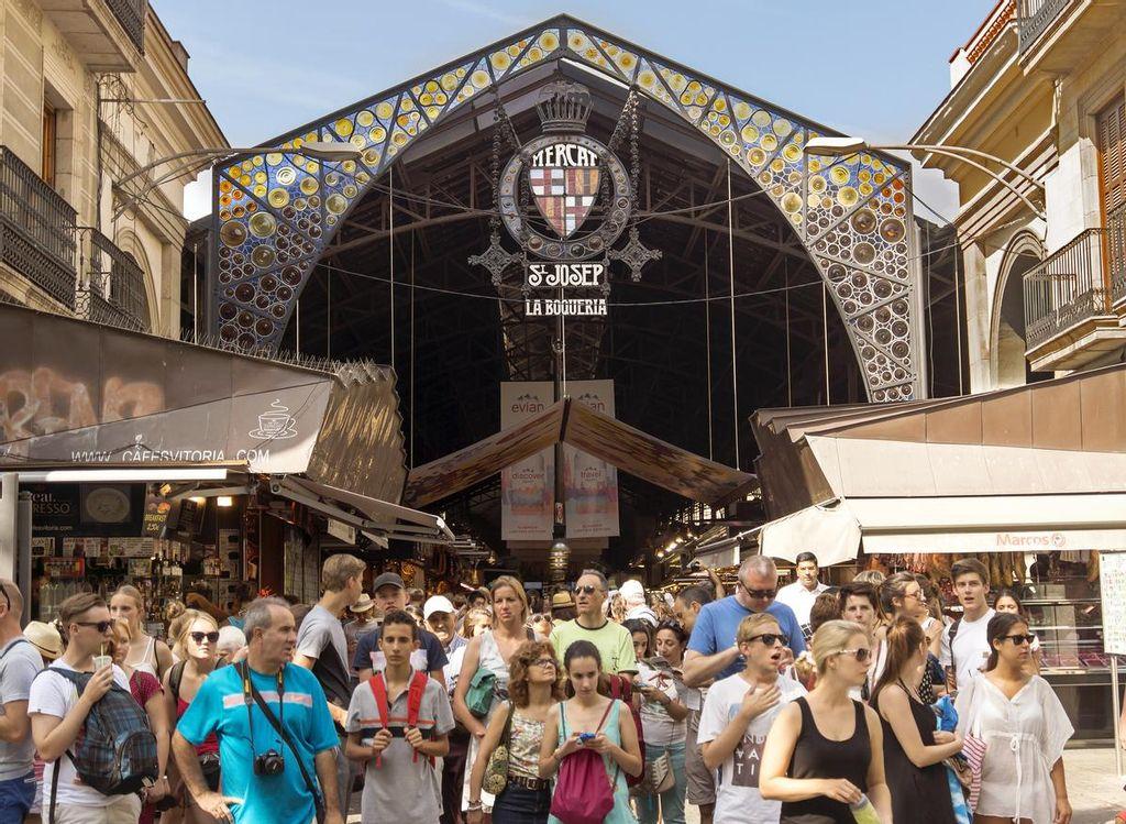 The Boqueria Market, a major attraction for travelers.