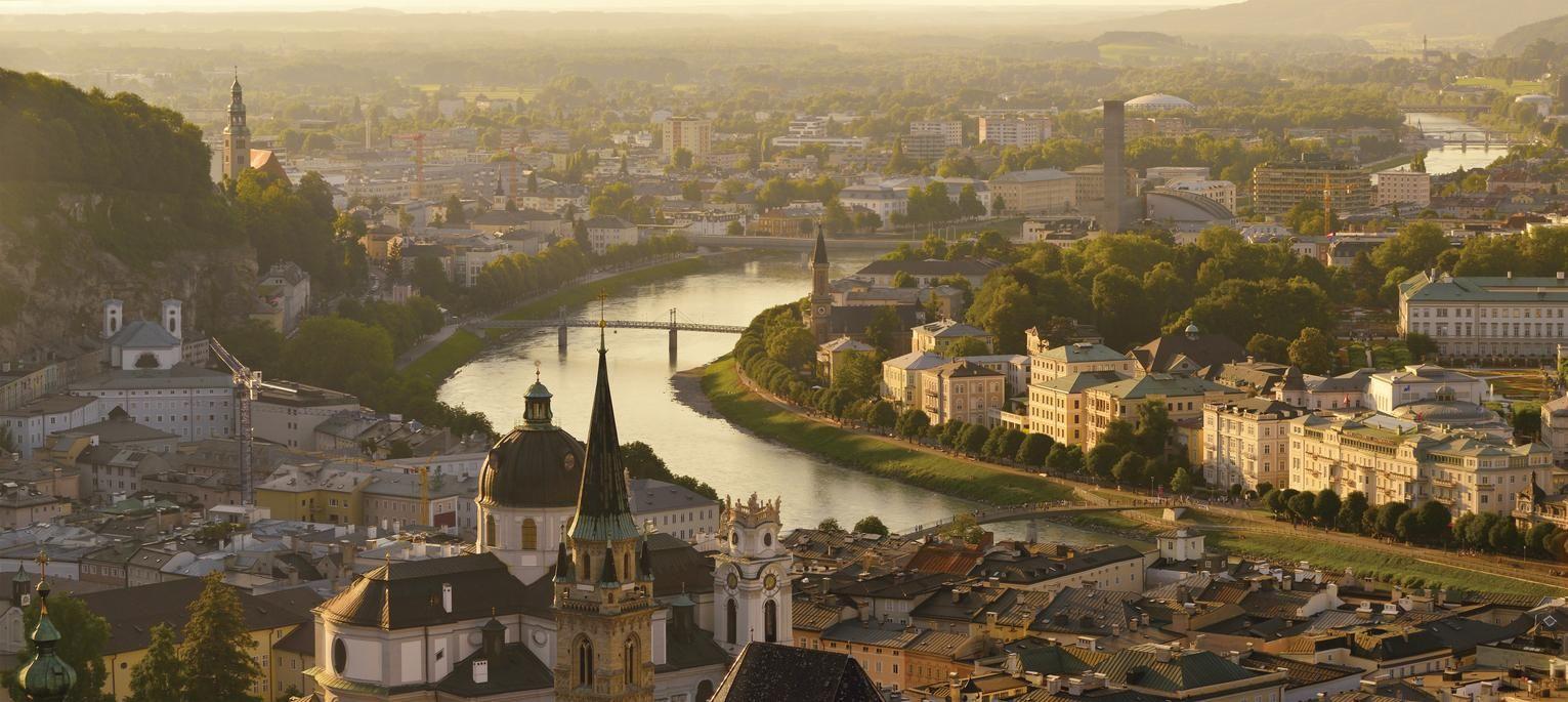 The Rhine River passing through Basel