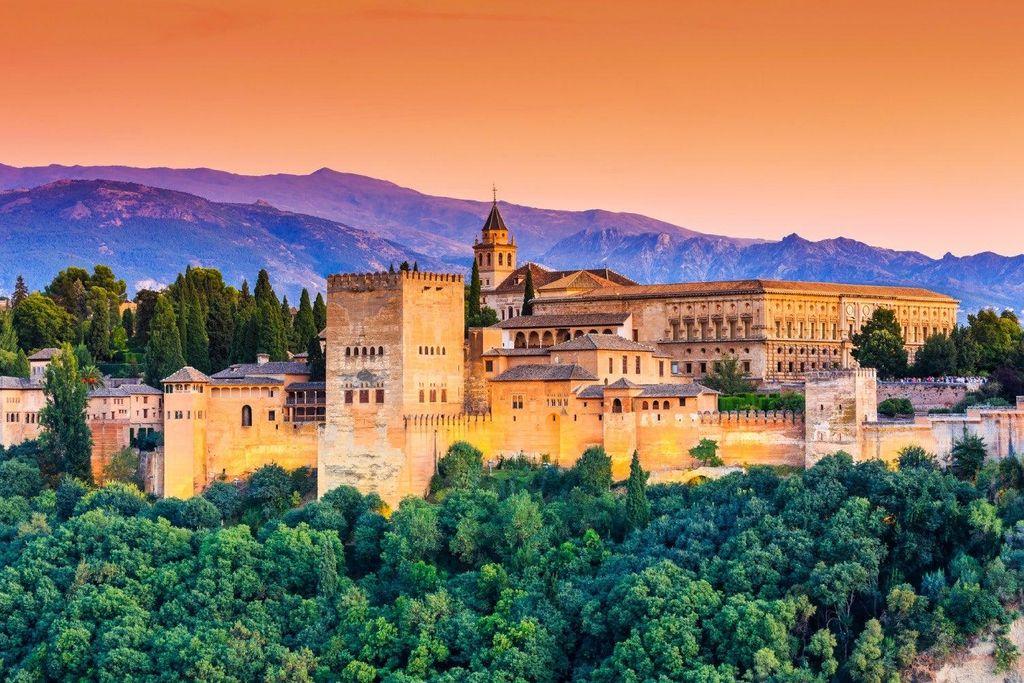 Sunset at the Alhambra in Granada