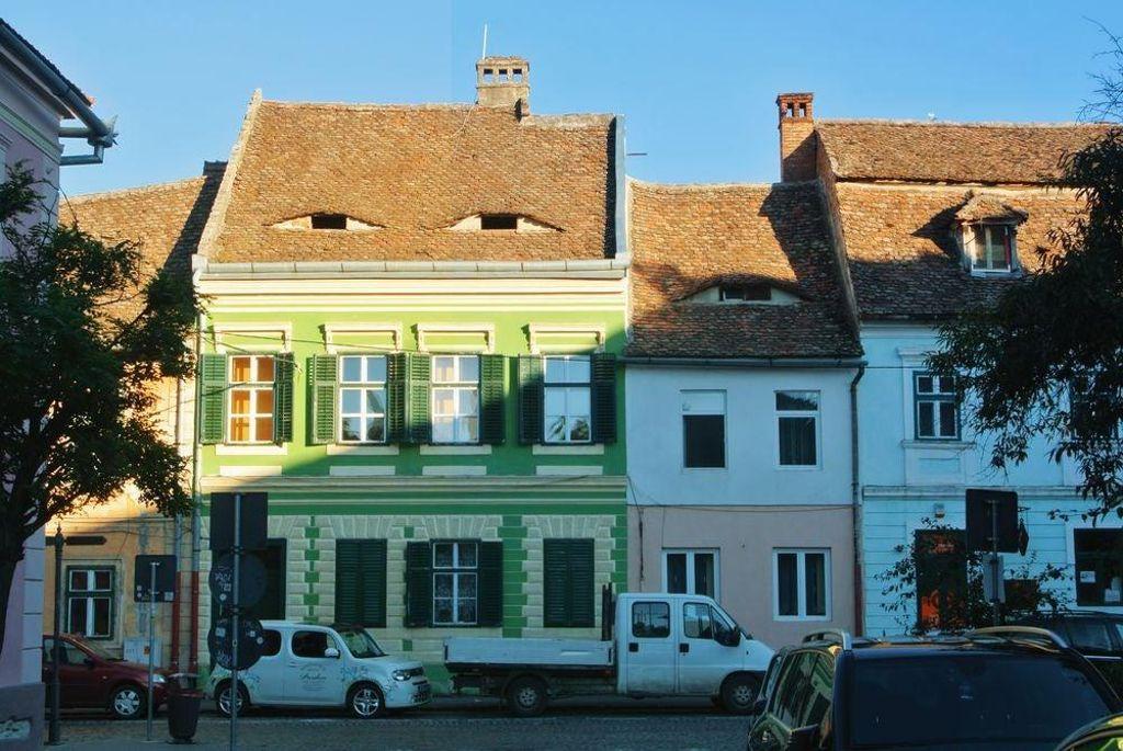 Buildings in Sibiu, Romania.