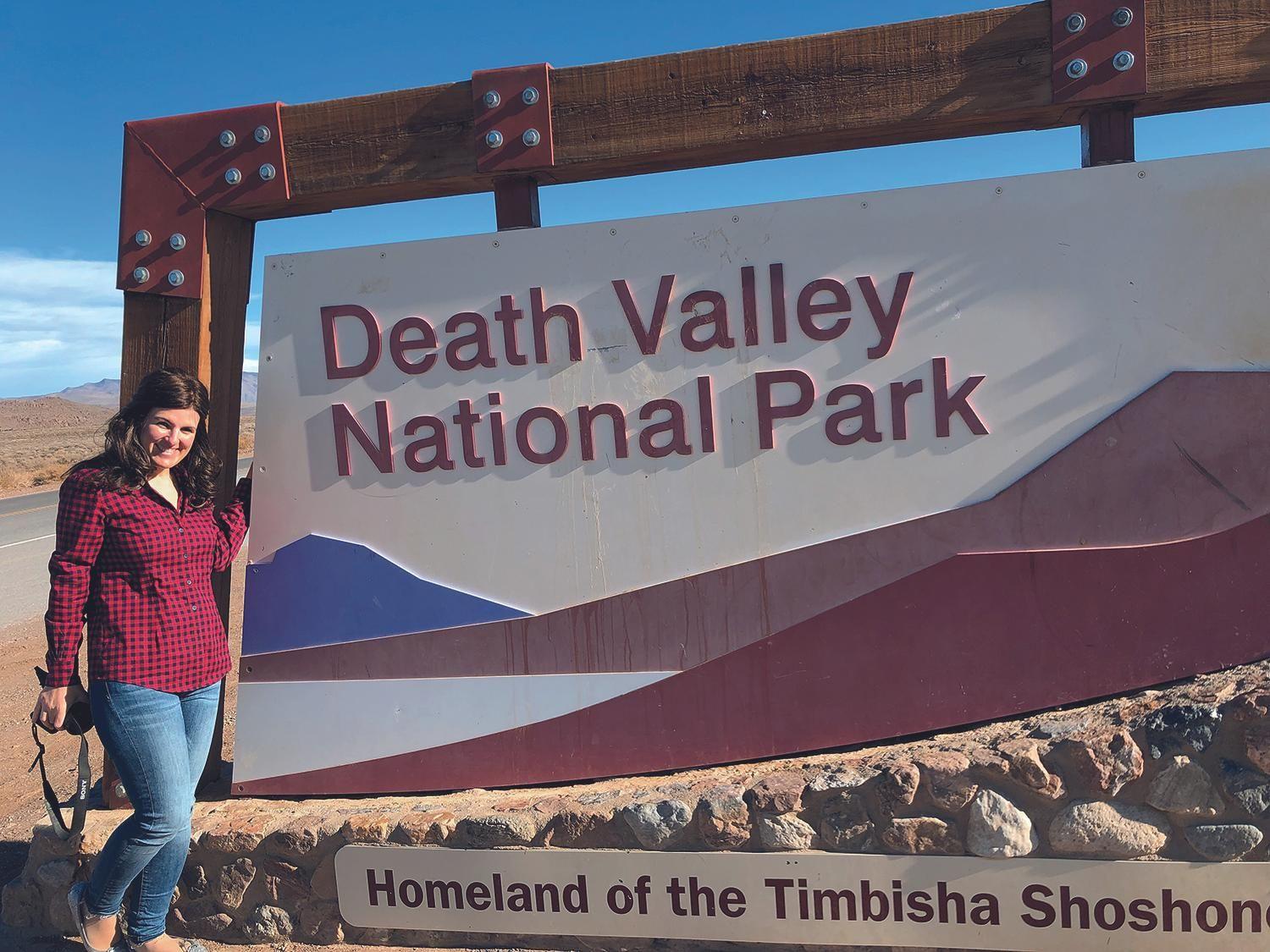 Isabel in Death Valley National Park, United States.
