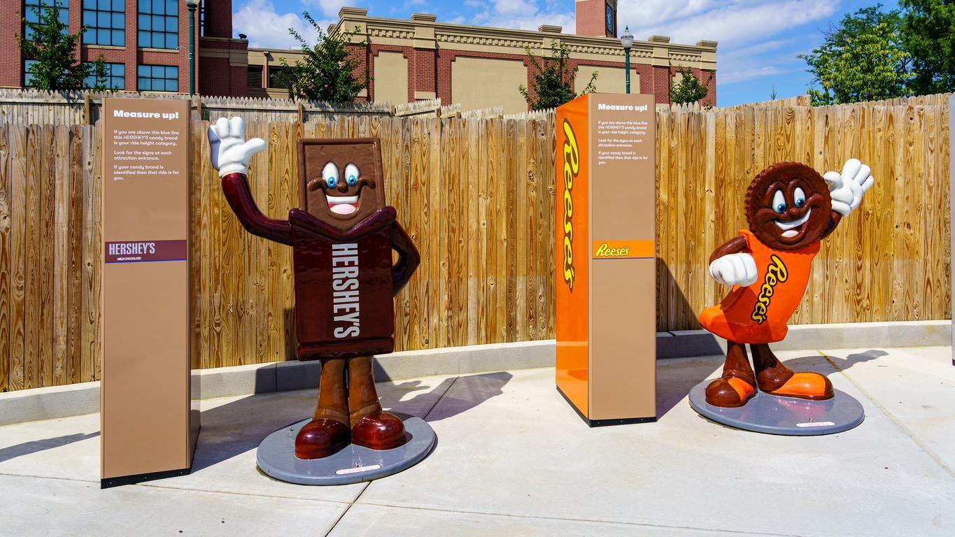 In Hersheypark, everything is dedicated to the company's candies and chocolates.