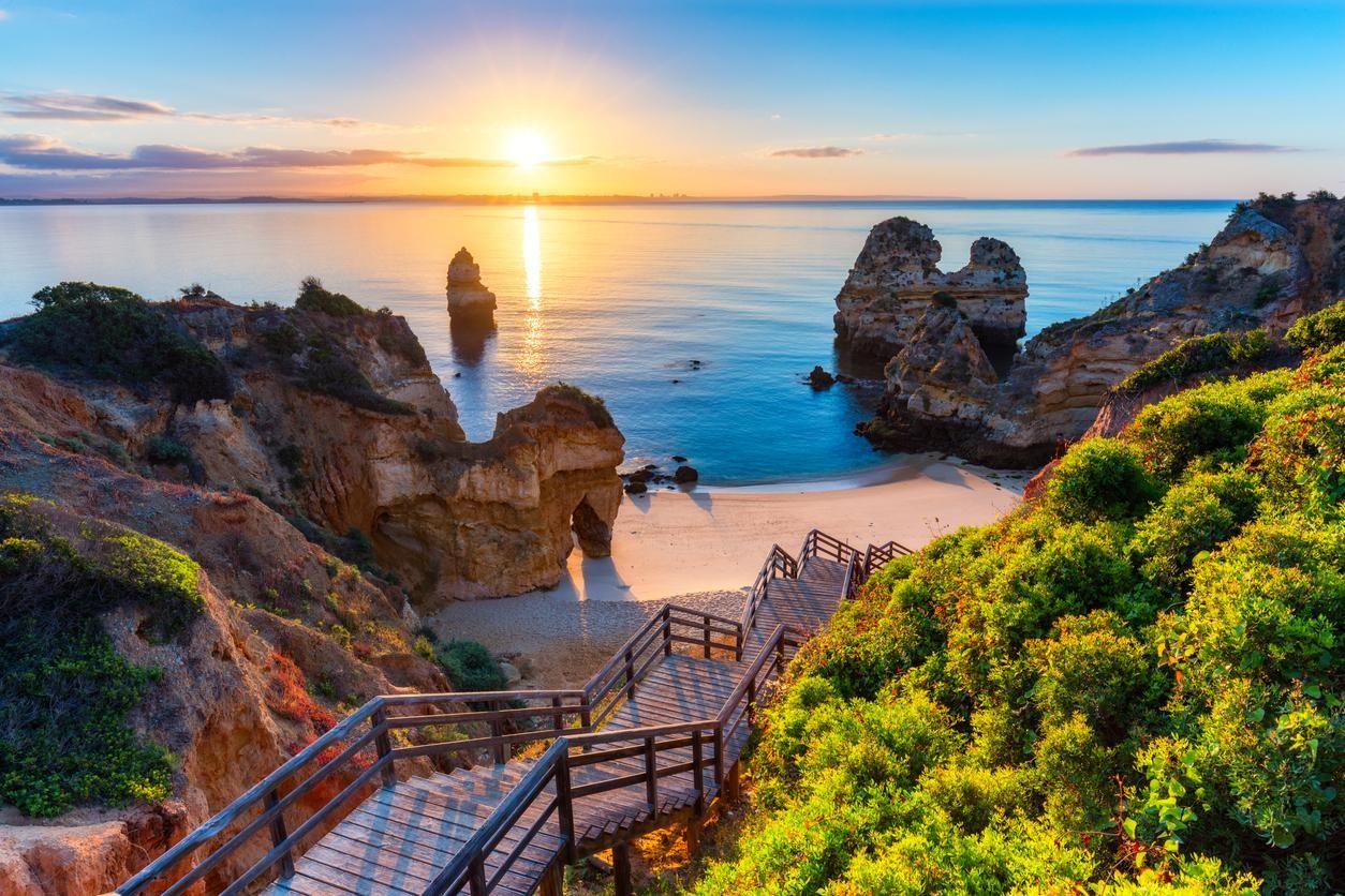 When you reach Algarve, you must visit its beaches.