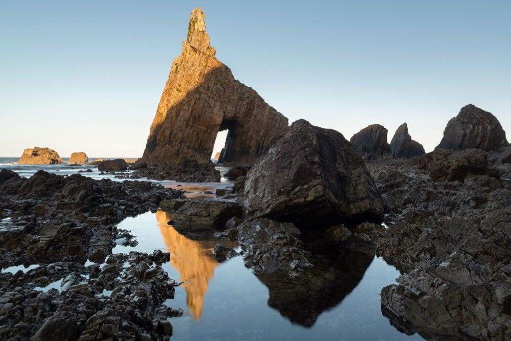 Playa de Campiechos ad Asturie.