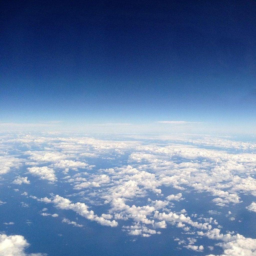 Above the clouds over the Bermuda Triangle