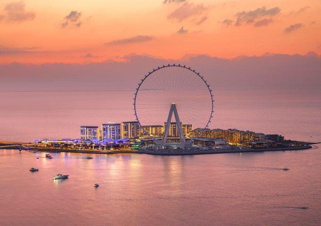 Ain Dubai at sunset.