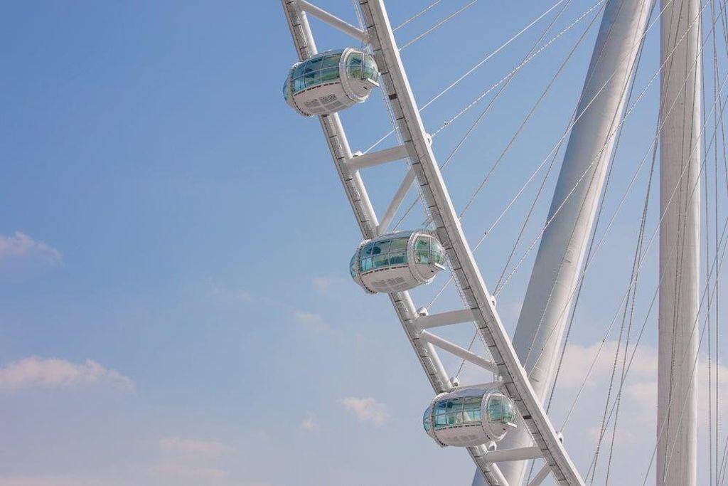Cabins of the Ferris wheel.