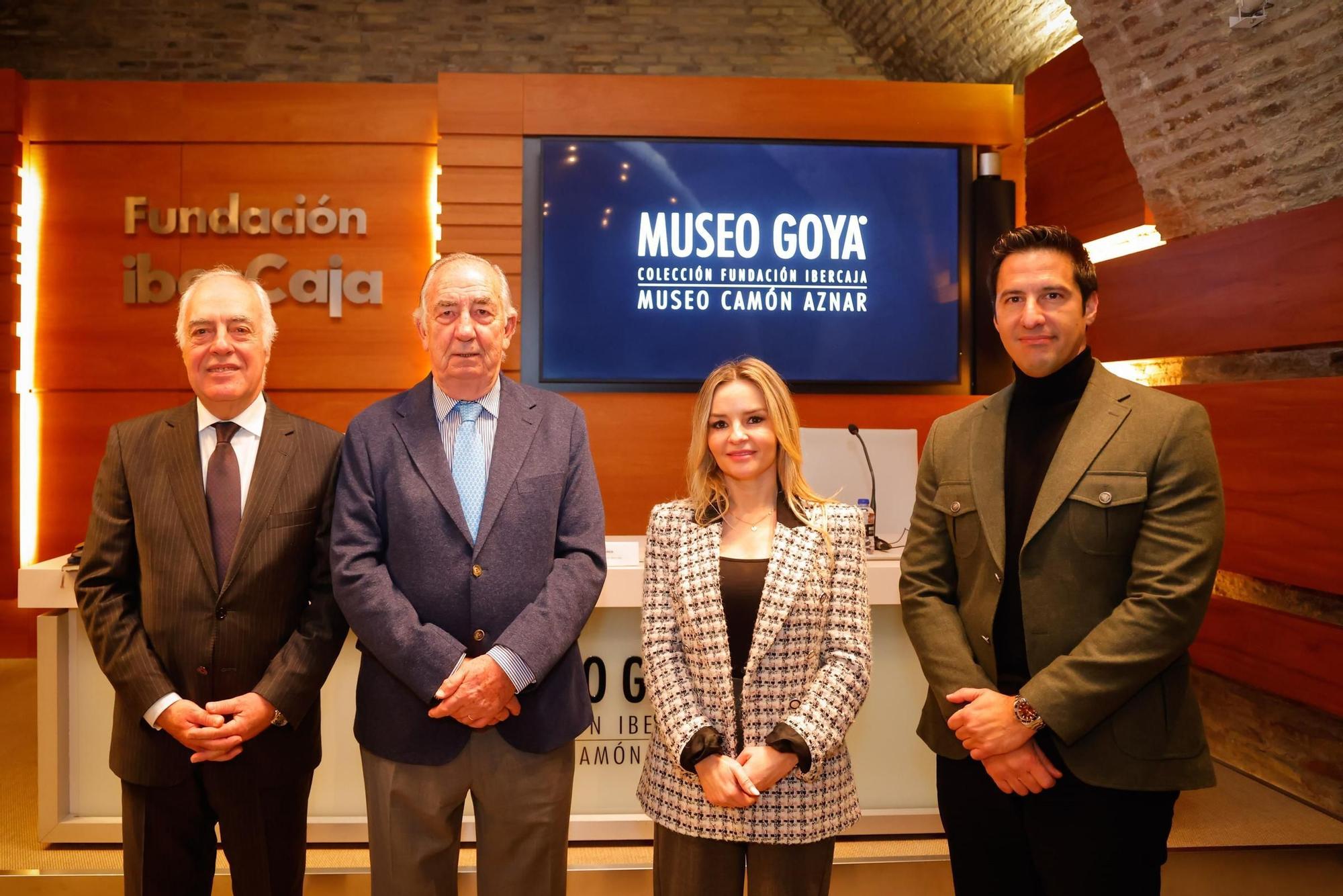 José Luis Rodrigo, General Director of Fundación Ibercaja; Amado Franco, President of Fundación Ibercaja; May Forcén, Director of the Goya Museum, and Sergio Sebastián, architect responsible for the project.