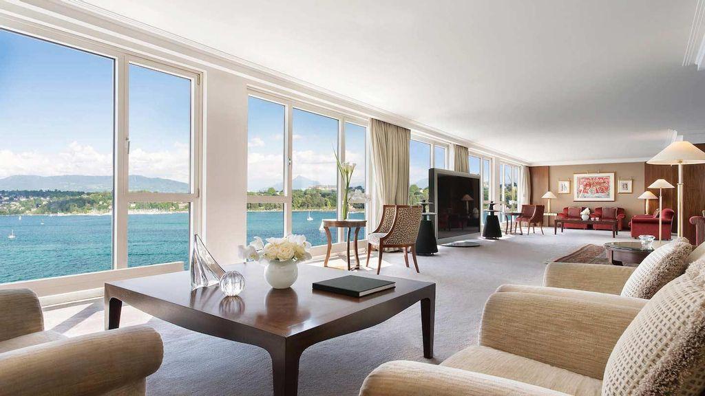 Salone della Royal Penthouse Suite dell'hotel President Wilson.