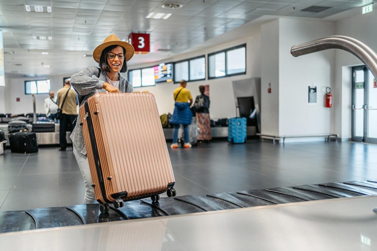 The trick for having your checked bag come out first from the airplane.