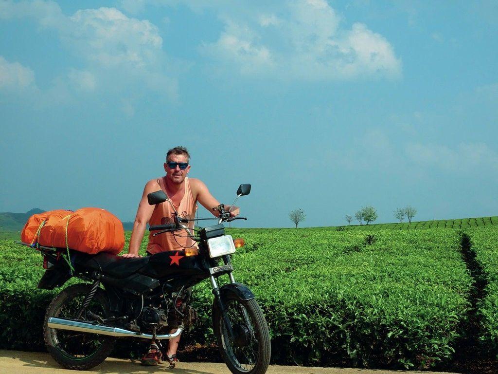 Vietnam. Baltasar traveled through the Southeast Asian country with this Honda Win 120 motorcycle, which he bought for $220 in Hanoi and sold three months later in Ho Chi Minh City