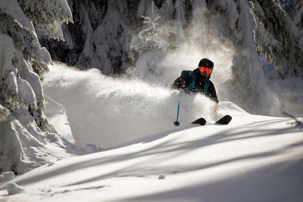 Practice freeride at one of California's ski resorts.