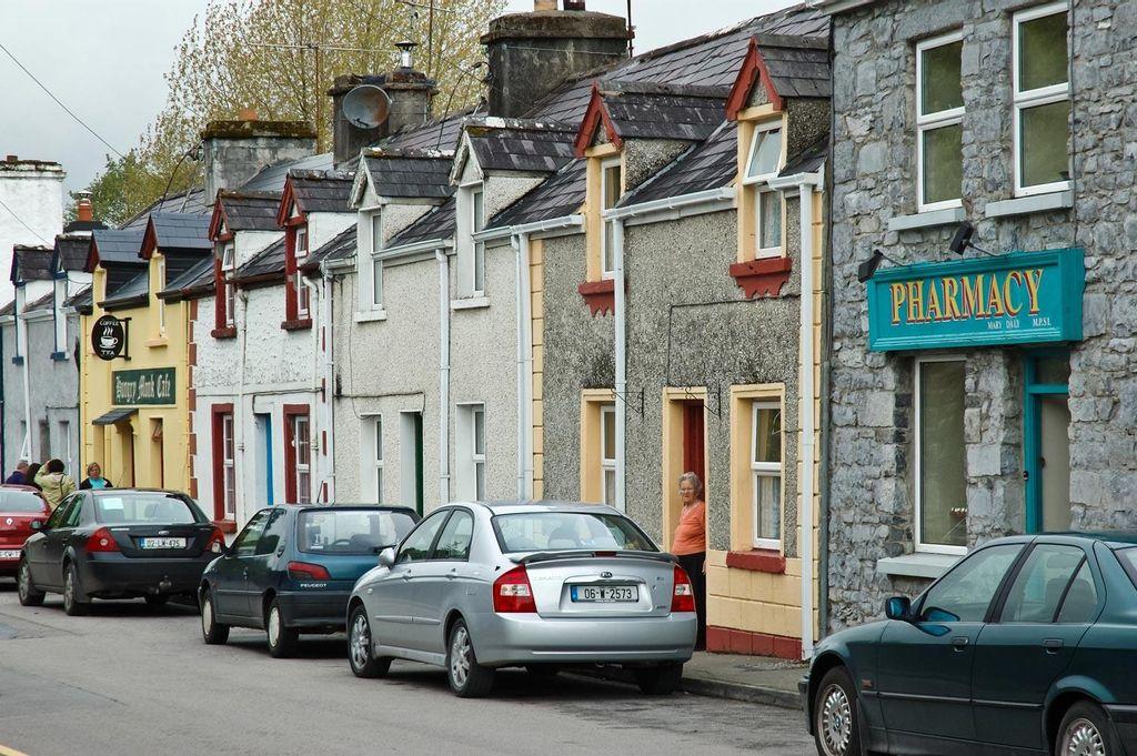 The cars are the only thing that gives away that this photo of a street in Cong is current
