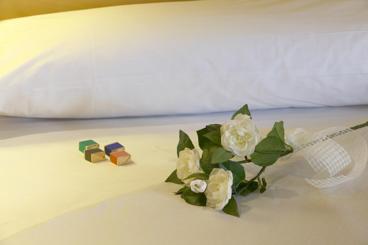 The turn down service in hotels: restful sleep is guaranteed.
