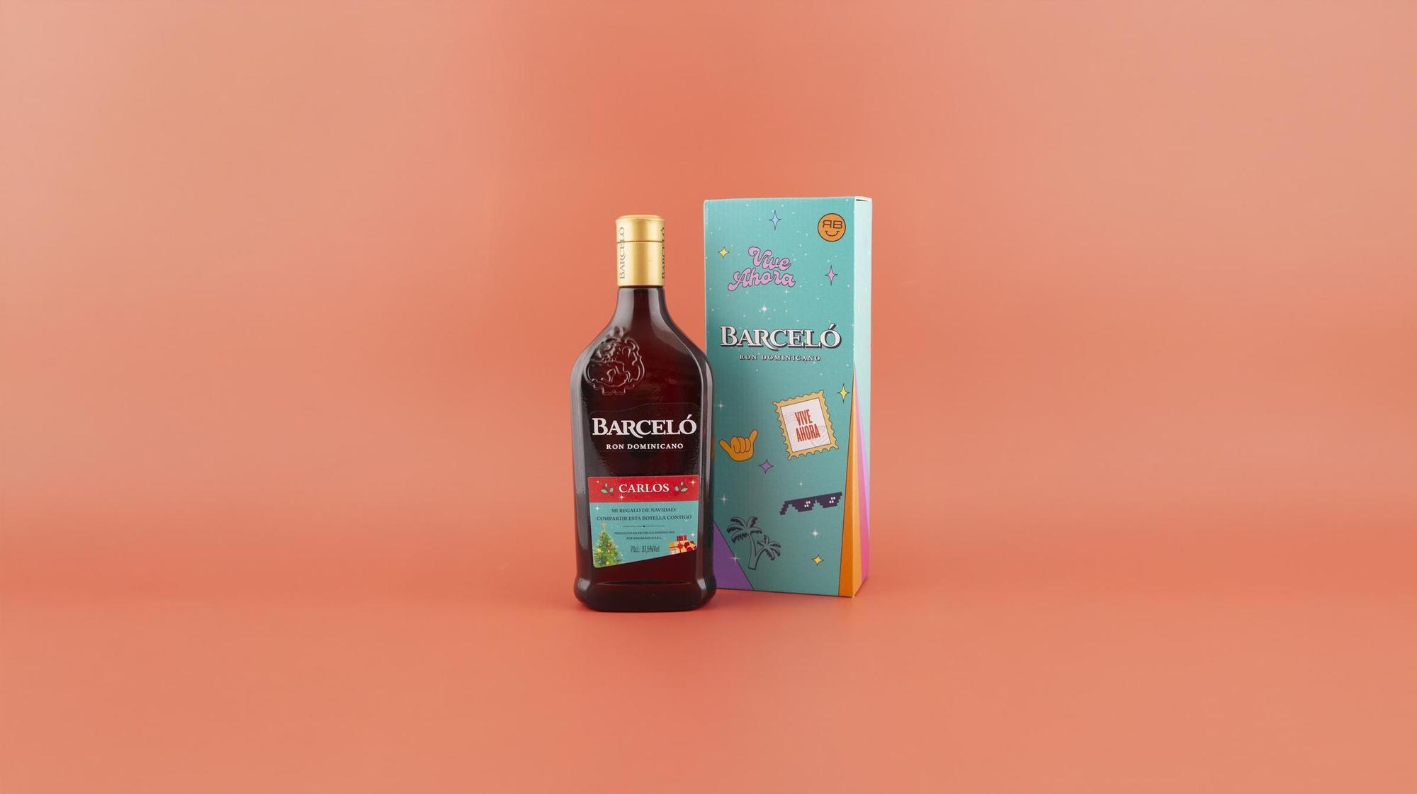 Personalize your Barceló bottle for whoever you want.