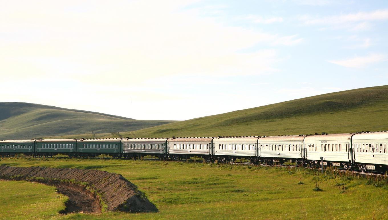 This is what the Trans-Siberian train looks like.